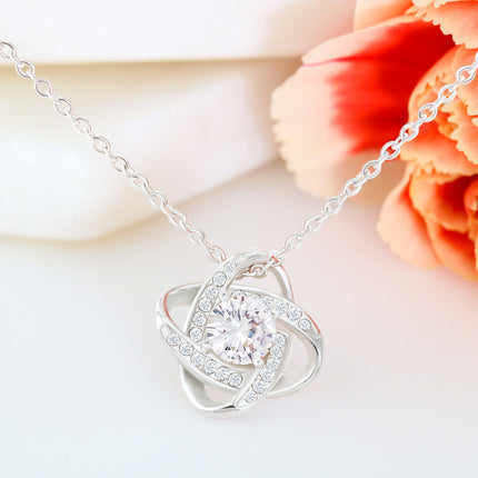Granddaughter Graduation Love Knot Necklace | Congratulations Gift