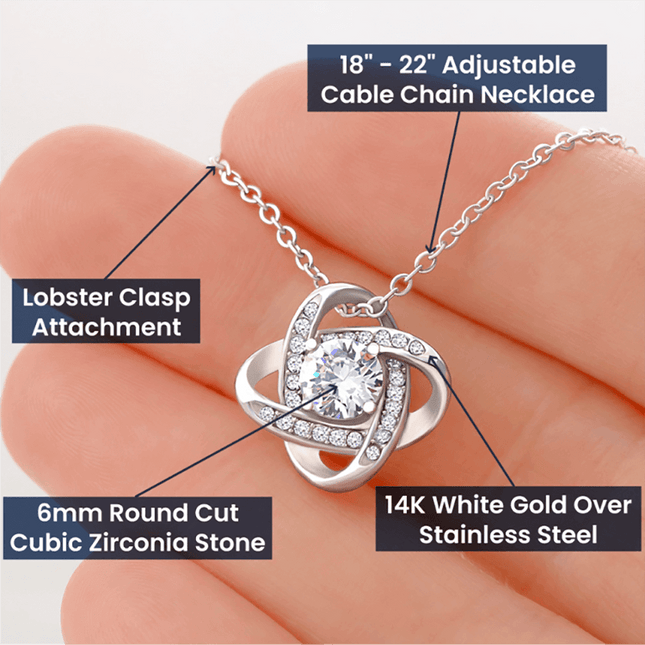 Courageous Cross Wildflowers | Christian Love Knot Necklace | Her Word