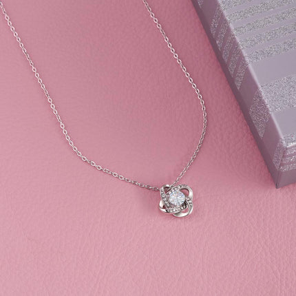 Congratulations We’re So Proud Love Knot Necklace | Graduation Gift