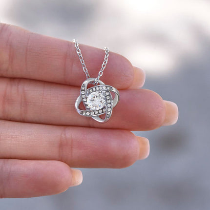 Granddaughter Graduation Love Knot Necklace | Congratulations Gift