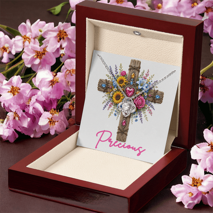 Precious Cross Flowers | Christian Love Knot Necklace | Her Word