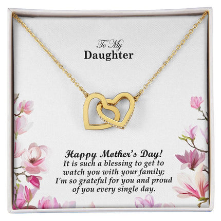 It's a Blessing to Watch You with Your Family | Christian Cross Necklace | Mother's Day Gift for Daughter | Faith Gift
