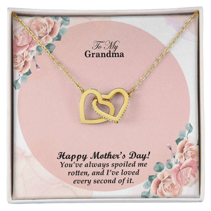 You've Always Spoiled Me Rotten Grandma & I've Loved Every Second | Christian Cross Necklace | Mother's Day Gift for Grandma | Faith Gift