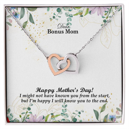 I Didn't Know You from the Start But I'll Know You to the End Bonus | Christian Cross Necklace | Mother's Day Gift for Bonus Mom | Faith Gift