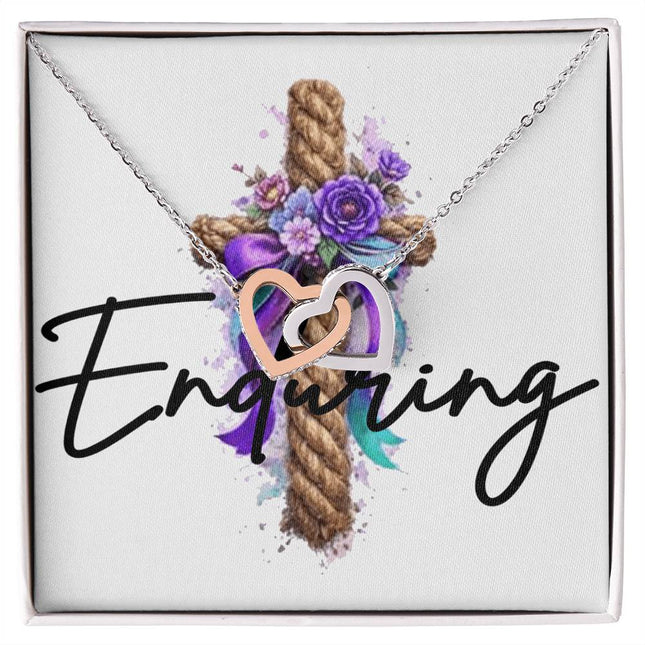 Enduring | Christian Interlocking Hearts Necklace | Gift for Her