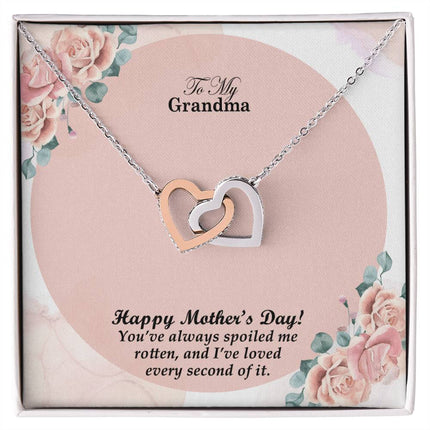 You've Always Spoiled Me Rotten Grandma & I've Loved Every Second | Christian Cross Necklace | Mother's Day Gift for Grandma | Faith Gift