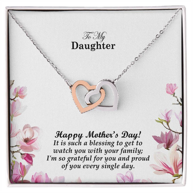 It's a Blessing to Watch You with Your Family | Christian Cross Necklace | Mother's Day Gift for Daughter | Faith Gift