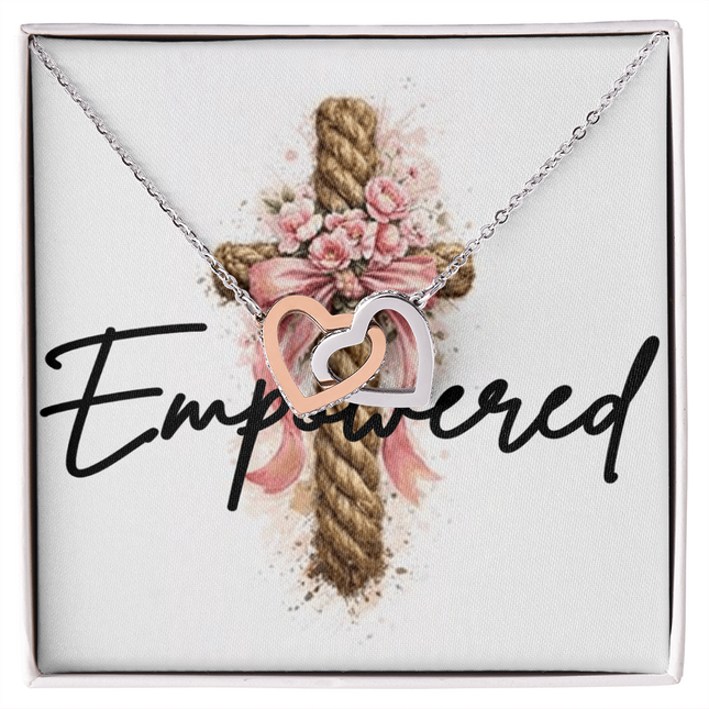 Empowered | Christian Interlocking Hearts Necklace | Gift for Her
