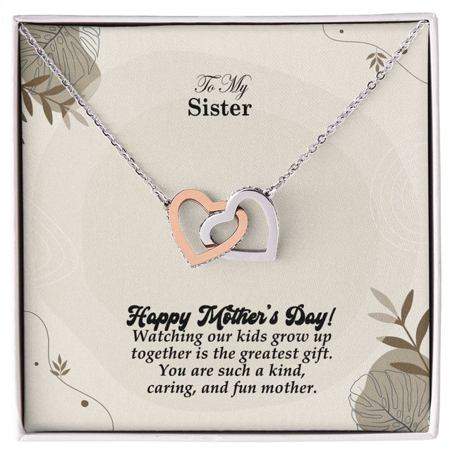 Watching Our Kids Grow Up Together Is the Greatest | Christian Cross Necklace | Mother's Day Gift for Sister | Faith Gift