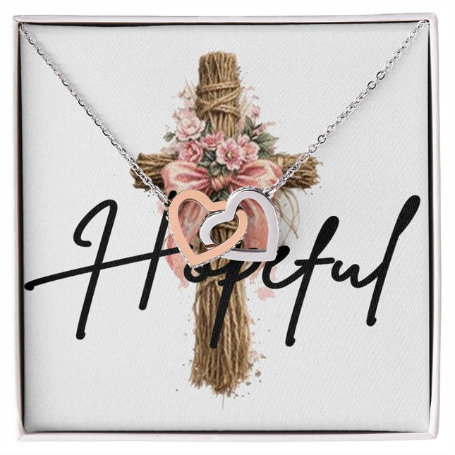 Hopeful | Christian Interlocking Hearts Necklace | Gift for Her