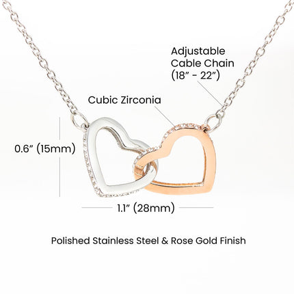 Enduring | Christian Interlocking Hearts Necklace | Gift for Her