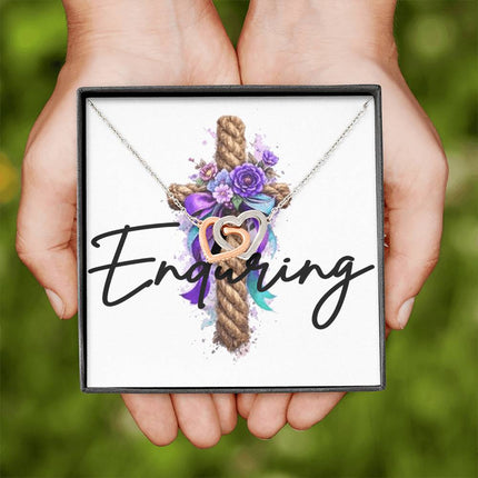 Enduring | Christian Interlocking Hearts Necklace | Gift for Her