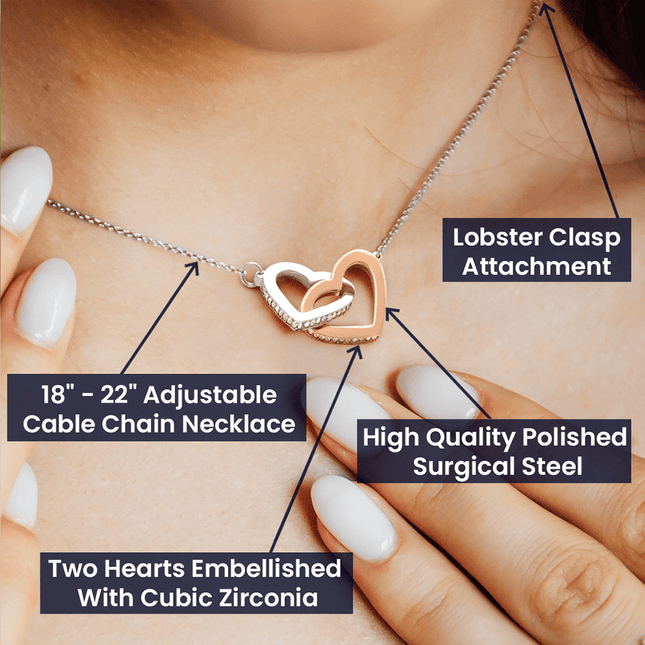 Inspiring | Christian Interlocking Hearts Necklace | Gift for Her
