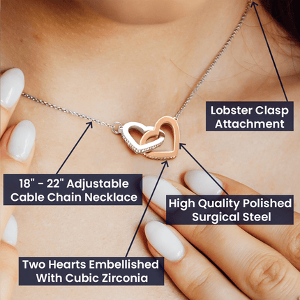 Enduring | Christian Interlocking Hearts Necklace | Gift for Her