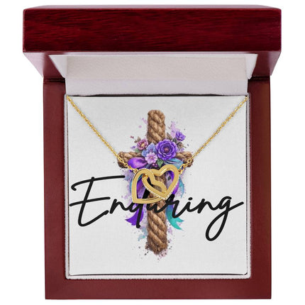 Enduring | Christian Interlocking Hearts Necklace | Gift for Her