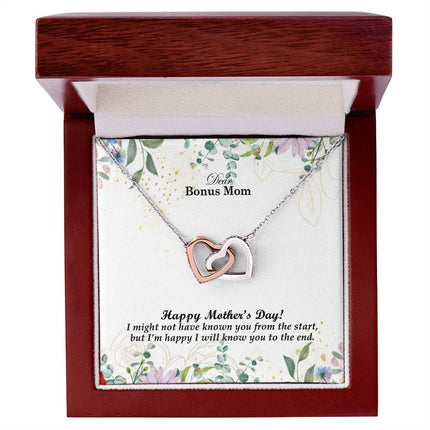 I Didn't Know You from the Start But I'll Know You to the End Bonus | Christian Cross Necklace | Mother's Day Gift for Bonus Mom | Faith Gift