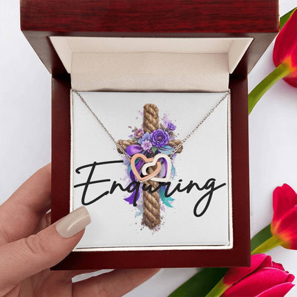 Enduring | Christian Interlocking Hearts Necklace | Gift for Her