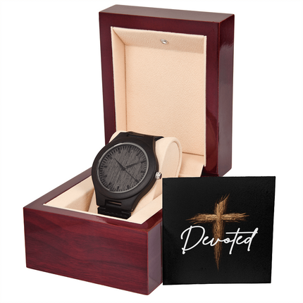 Cross Devoted - Wooden Watch - Gift for Men