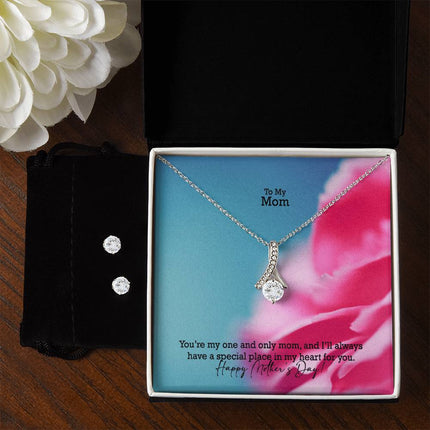 You're My One & Only Mom Always in My Heart | Christian Alluring Beauty Necklace | Mother's Day Gift for Mom | Faith Gift