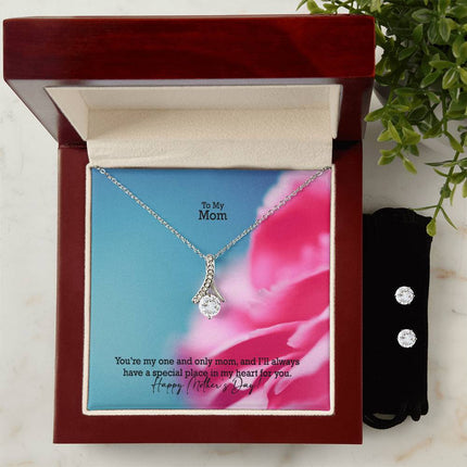 You're My One & Only Mom Always in My Heart | Christian Alluring Beauty Necklace | Mother's Day Gift for Mom | Faith Gift