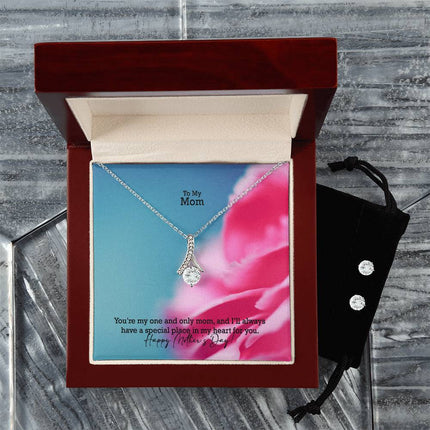 You're My One & Only Mom Always in My Heart | Christian Alluring Beauty Necklace | Mother's Day Gift for Mom | Faith Gift