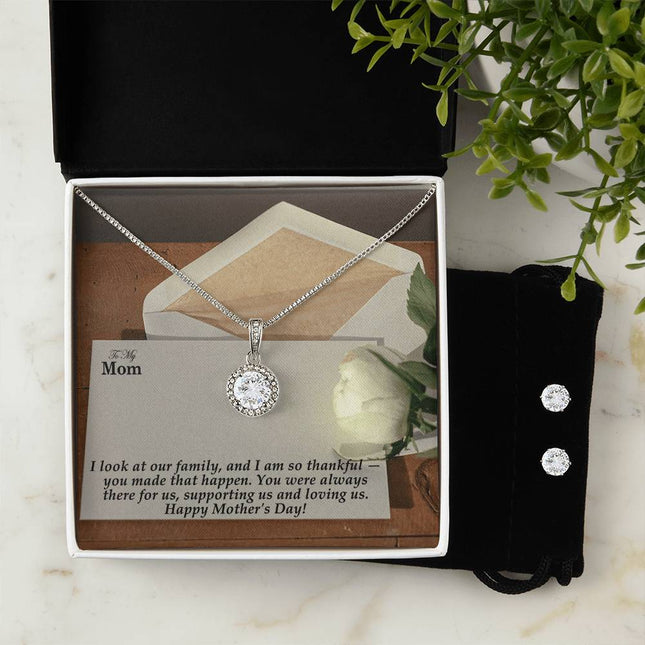 You Made Our Family Happen | Christian Eternal Hope Necklace | Mother's Day Gift for Mom | Faith Gift