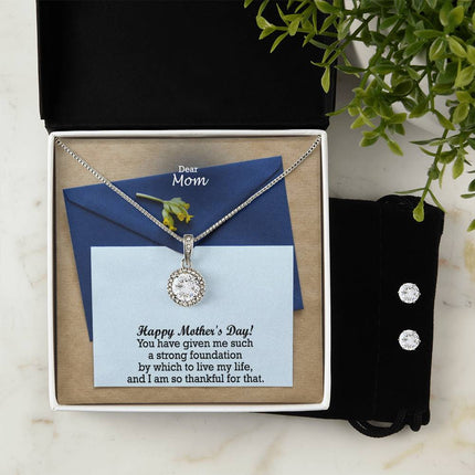 You Gave Me a Strong Foundation | Christian Eternal Hope Necklace | Mother's Day Gift for Mom | Faith Gift