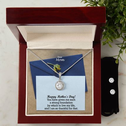 You Gave Me a Strong Foundation | Christian Eternal Hope Necklace | Mother's Day Gift for Mom | Faith Gift