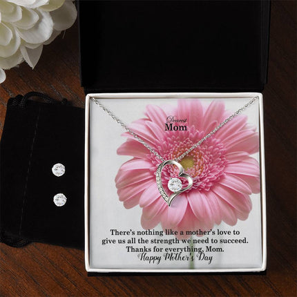 A Mother's Love Gives Us Strength to Succeed | Christian Forever Love Necklace | Mother's Day Gift for Mom | Faith Gift