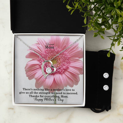 A Mother's Love Gives Us Strength to Succeed | Christian Forever Love Necklace | Mother's Day Gift for Mom | Faith Gift