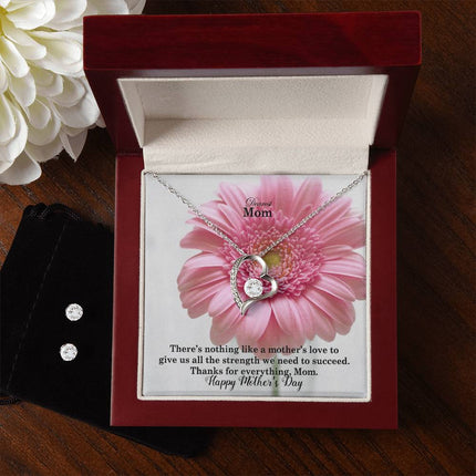 A Mother's Love Gives Us Strength to Succeed | Christian Forever Love Necklace | Mother's Day Gift for Mom | Faith Gift
