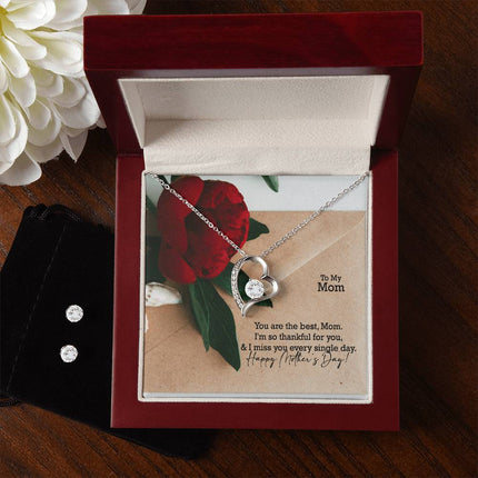 You Are the Best Mom I'm Thankful & I Miss You | Christian Forever Love Necklace | Mother's Day Gift for Mom | Faith Gift