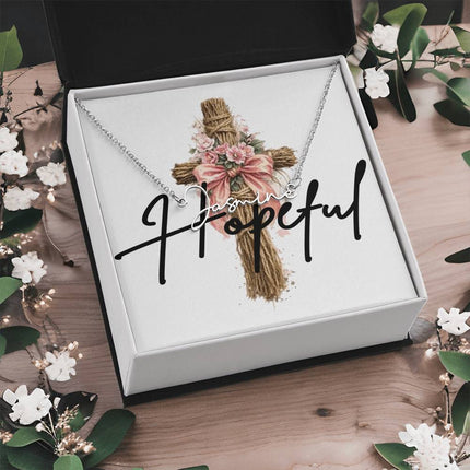 Hopeful | Christian Signature Style Name Necklace | Gift for Her
