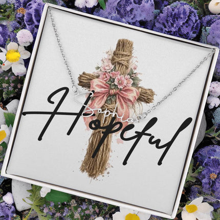 Hopeful | Christian Signature Style Name Necklace | Gift for Her