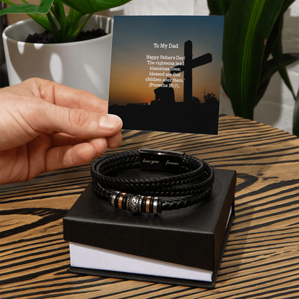Love You Forever Bracelet – Christian Gift for Men
