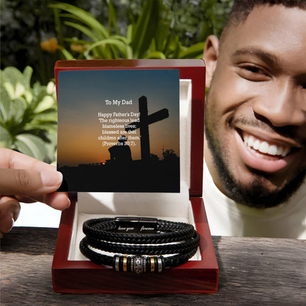 Love You Forever Bracelet – Christian Gift for Men