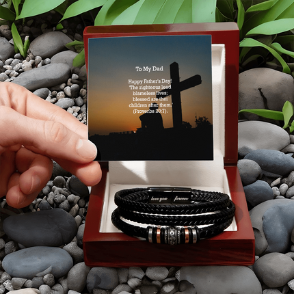 Love You Forever Bracelet – Christian Gift for Men