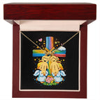 2 Charms / 18K Yellow Gold Finish / Luxury Box