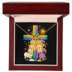 2 Charms / 18K Yellow Gold Finish / Luxury Box