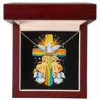 2 Charms / 18K Yellow Gold Finish / Luxury Box