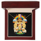 3 Charms / 18K Yellow Gold Finish / Luxury Box