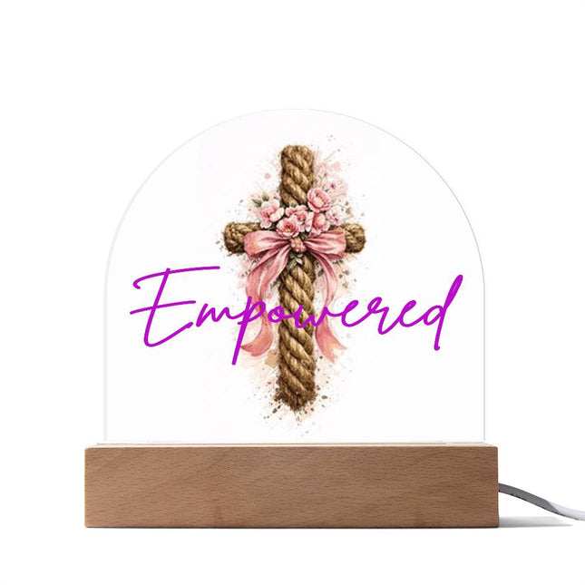 Enduring | Uplifting Christian Dome Acrylic Plaque | Gift for Her