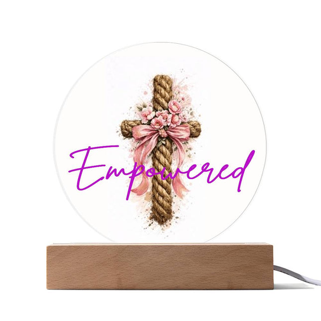 Enduring | Uplifting Christian Circle Acrylic Plaque | Gift for Her