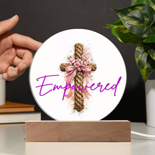 Enduring | Uplifting Christian Circle Acrylic Plaque | Gift for Her