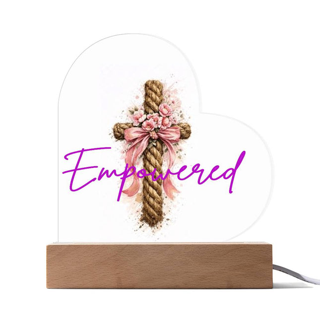 Enduring | Uplifting Christian Heart Acrylic Plaque | Gift for Her