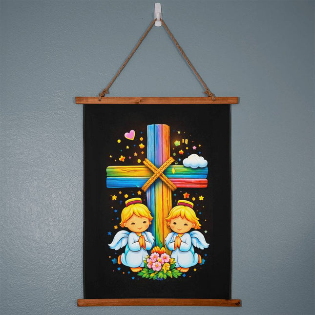 Praying Angels Wall Tapestry – Christian Gift for Kids