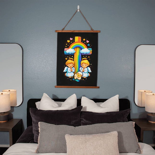 Angels & Lamb Wall Tapestry – Christian Gift for Kids