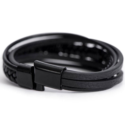 Cross Leather Bracelet – Christian Gift for Men