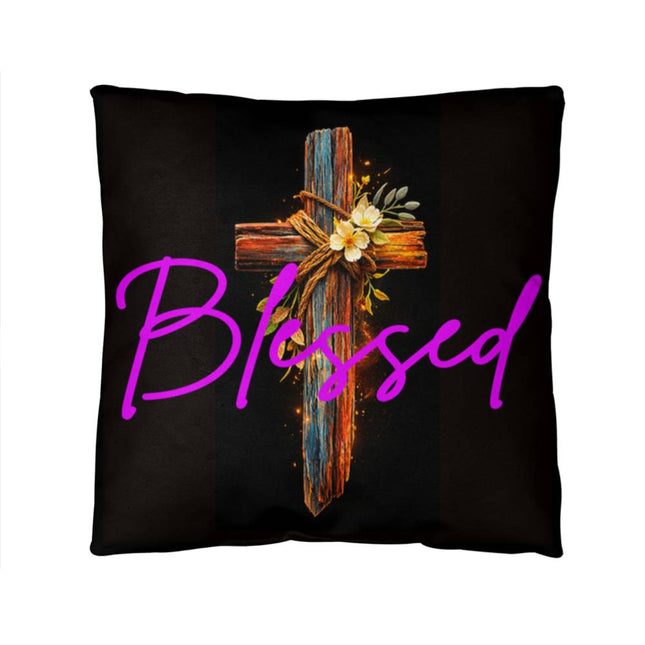 Inspiring Heart Cross Classic Pillow – Christian Gift for Women