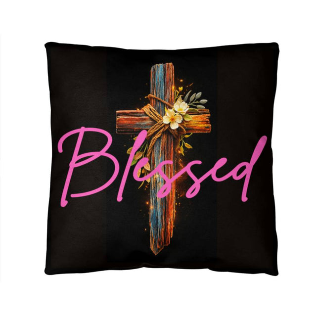 Inspiring Heart Cross Classic Pillow – Christian Gift for Women